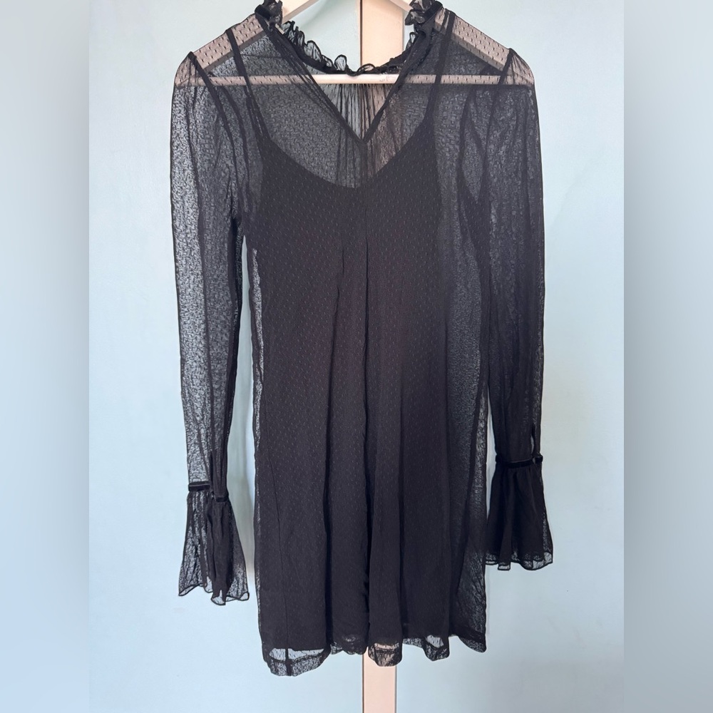 Kimchi Blue Black Lace Mini Dress
